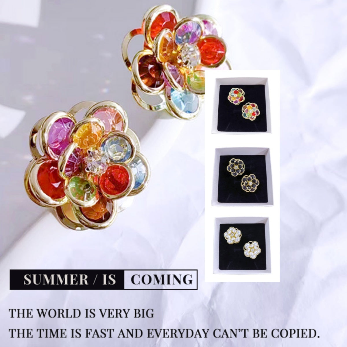 Female Sweet And Simple Small Flower Stud Earrings Earrings Ear Accessories For Her New Trendy Women's High-grade Earrings