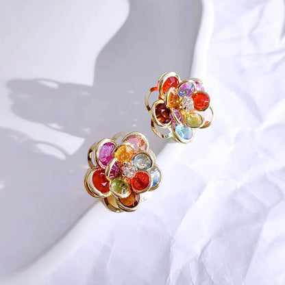 Female Sweet And Simple Small Flower Stud Earrings Earrings Ear Accessories For Her New Trendy Women's High-grade Earrings