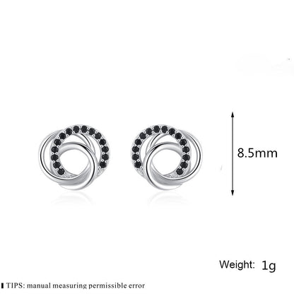 Dignified Hollow Multi-circle Zircon Design Ear