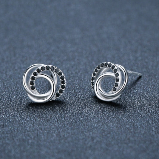 Dignified Hollow Multi-circle Zircon Design Ear